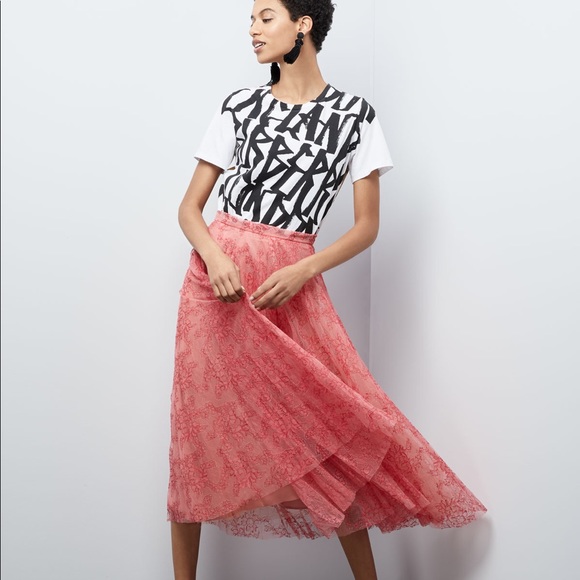 NWT Burberry Wilton Pleated Lace Skirt size 0 - Picture 4 of 6